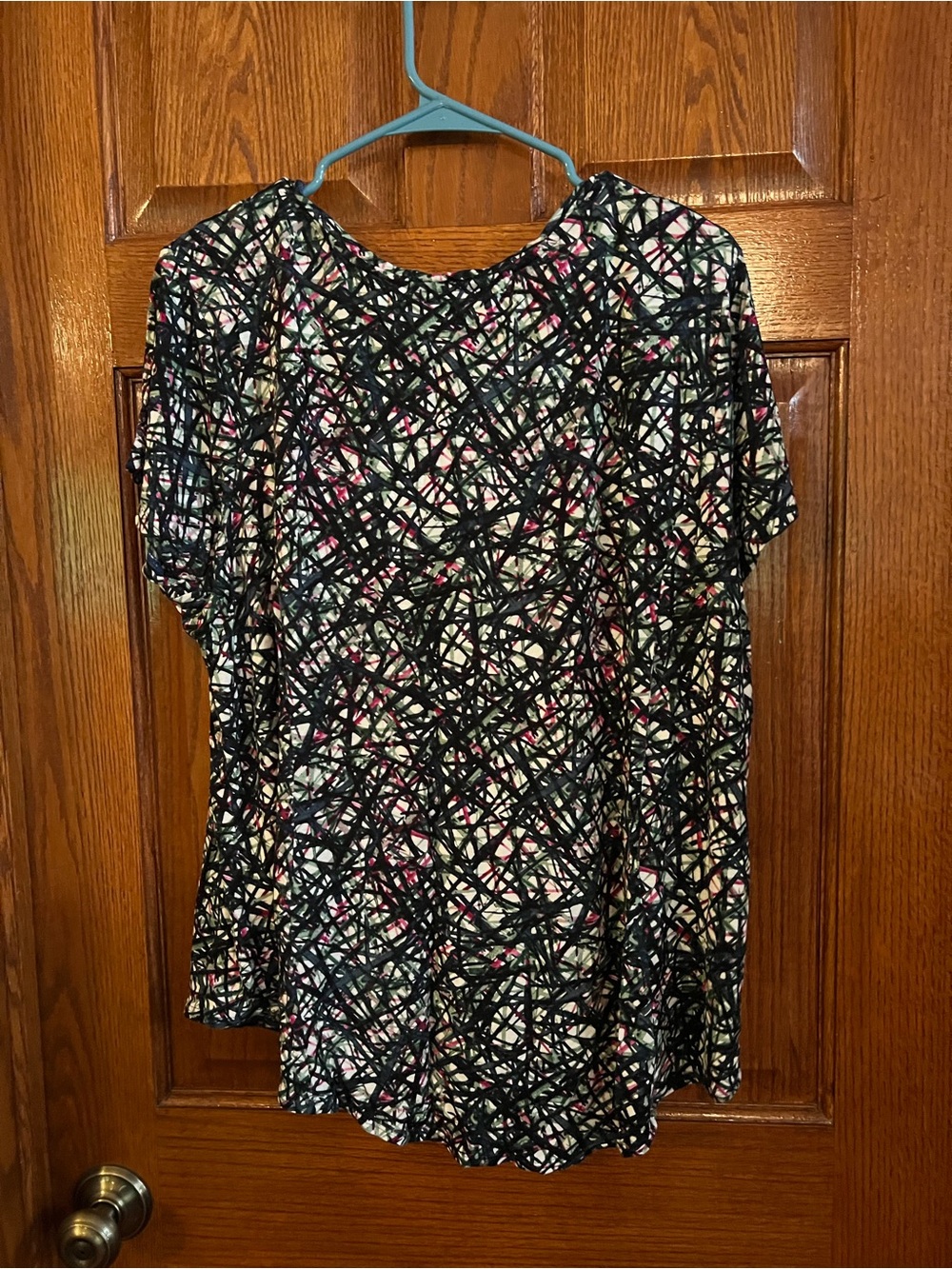 Simply Vera Vera Wang 3X V Neck Short Sleeve Pullover Multi Color - Picture 3 of 3
